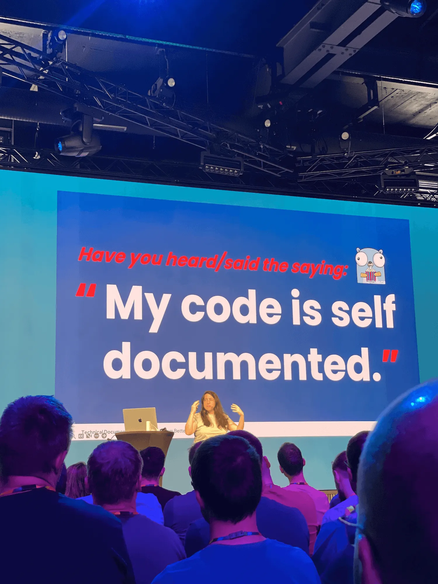 Your code is now no more self documented