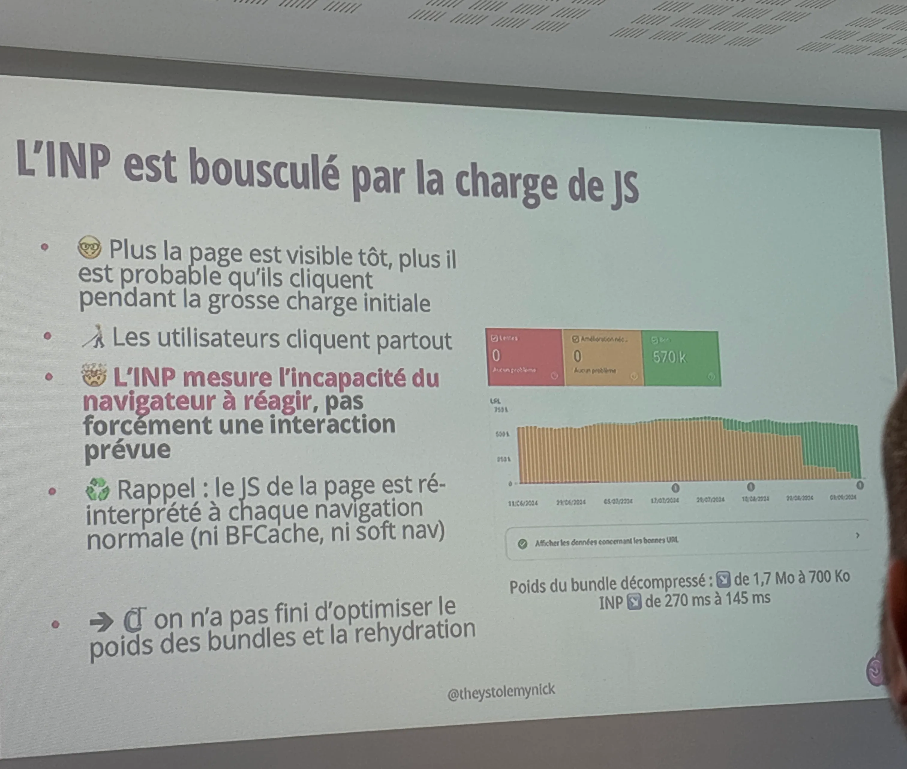 INP est bousculé par la charge de js!