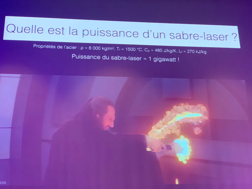Quelle est la puissance d'un sabre laser ?