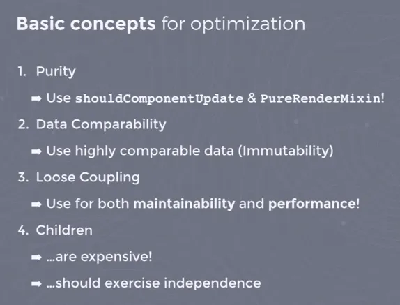 React Basic concepts for optimization