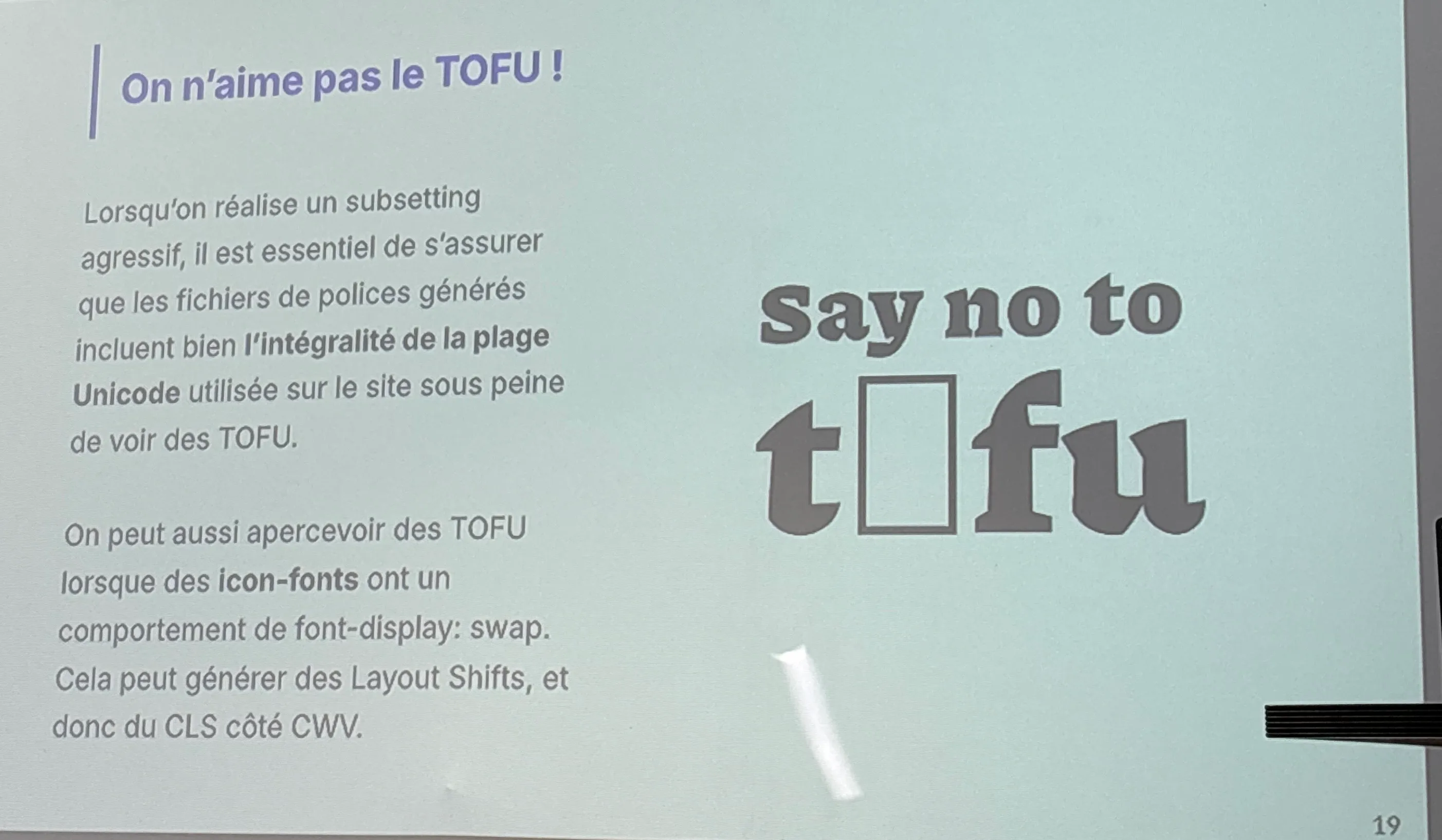 Say no to tofu